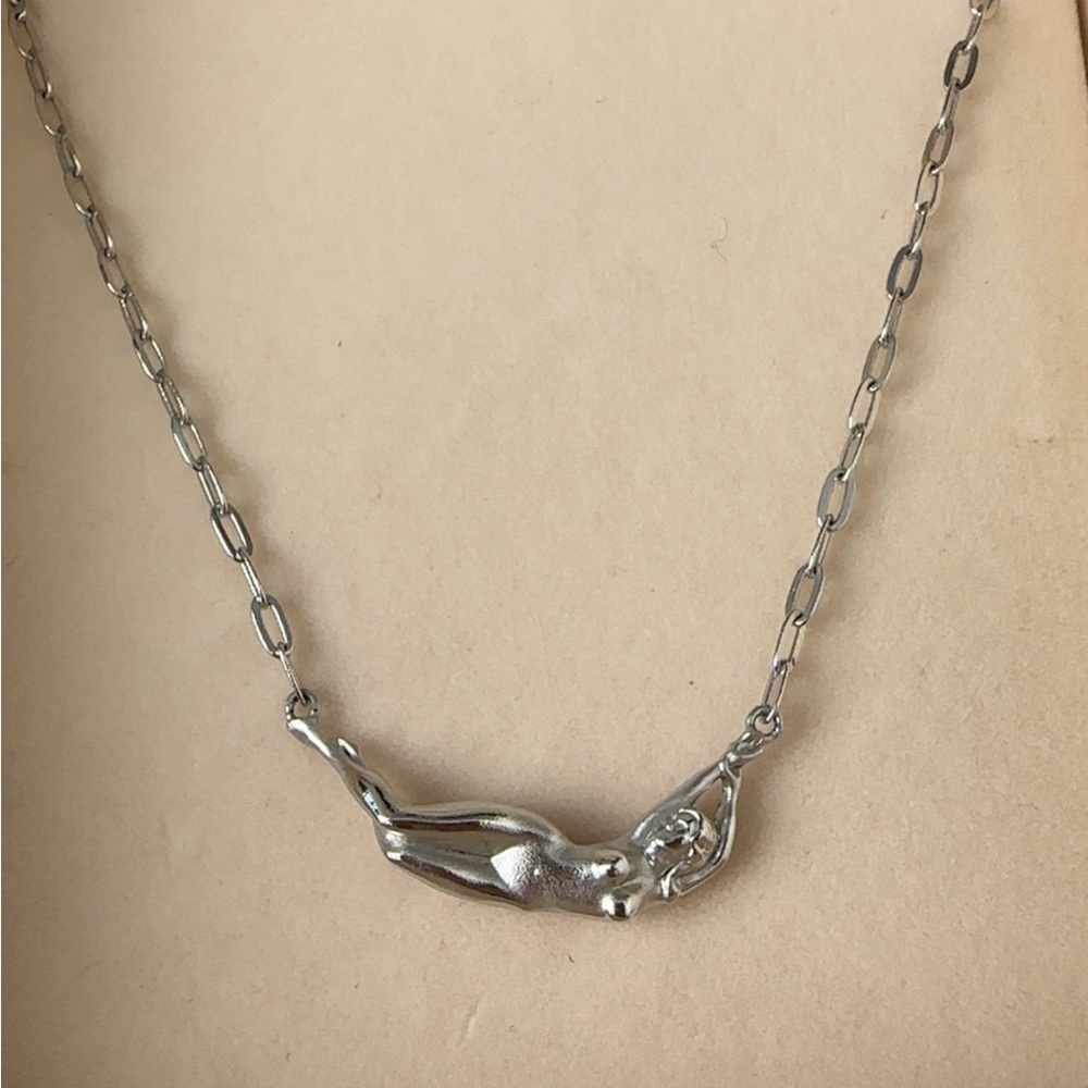 Awe Inspired Divine Feminine Silver Necklace